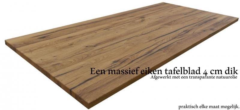 snorkel Maaltijd versnelling Oud eiken tafelbladen 100% handwerk - Eikenrijk.nl